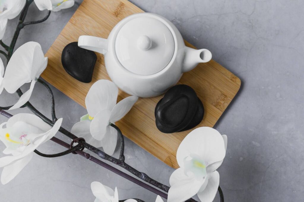 A simple cup of tea representing a mindful solo tea ceremony for self-care.