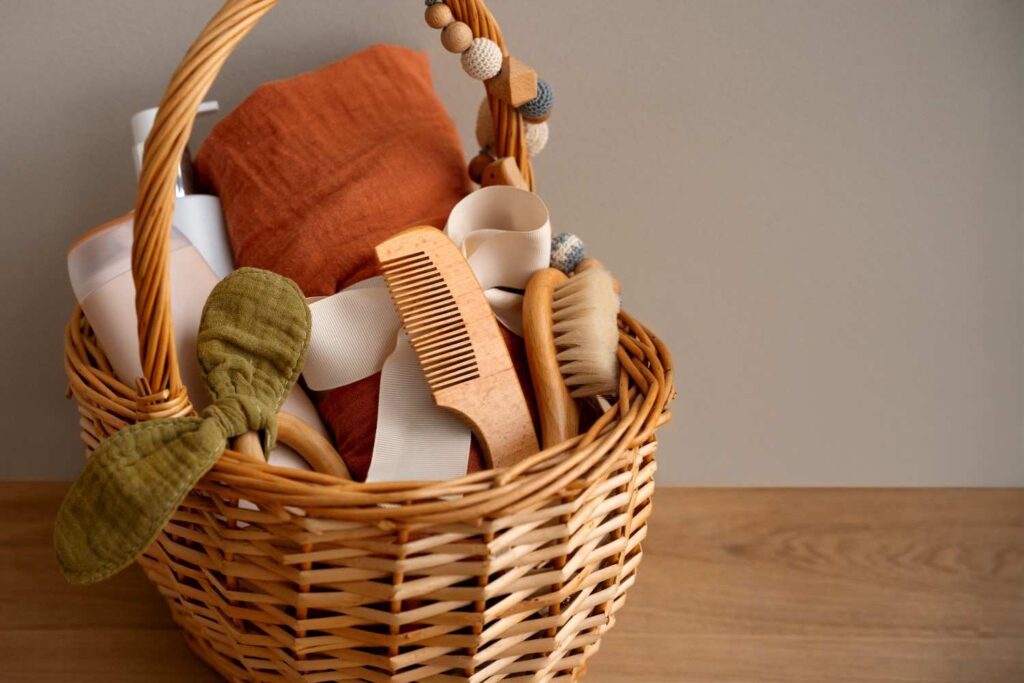 Step-by-step guide to assembling a personalized winter self-care gift basket.