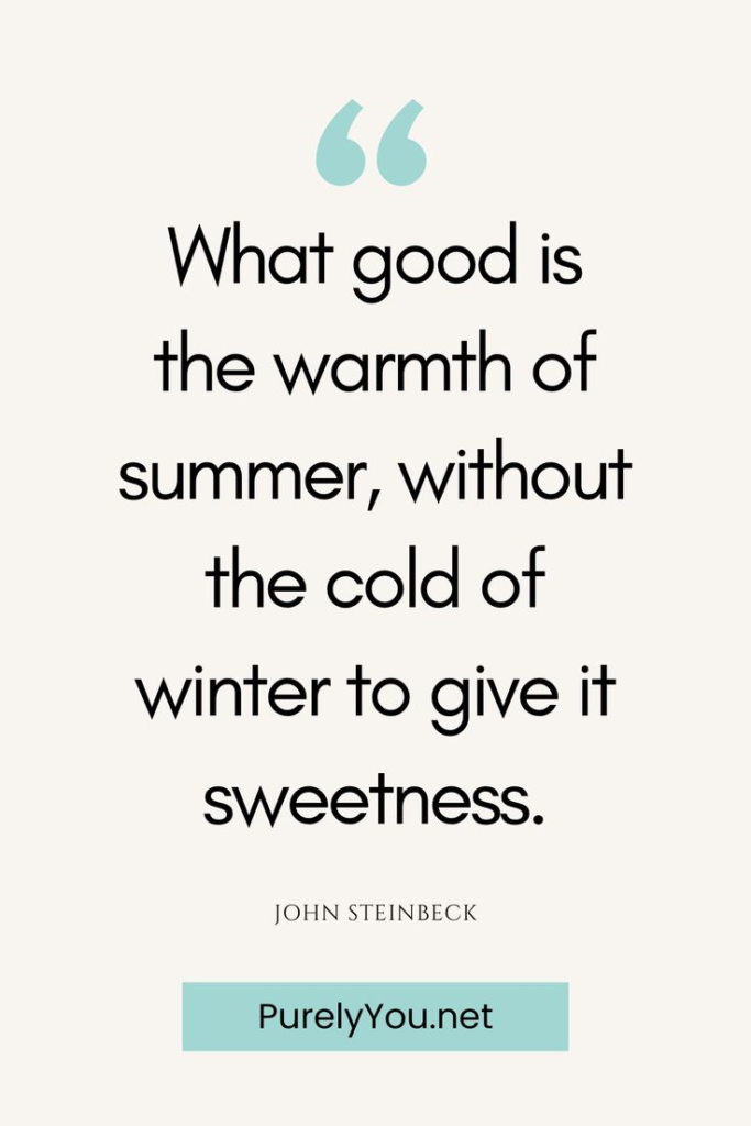 Inspirational Winter Quotes - John Steinbeck
