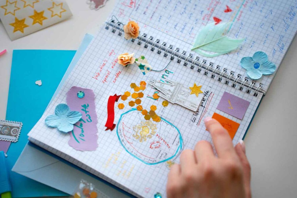 Prioritize mental health at home with relaxing journaling practices and mindfulness techniques.