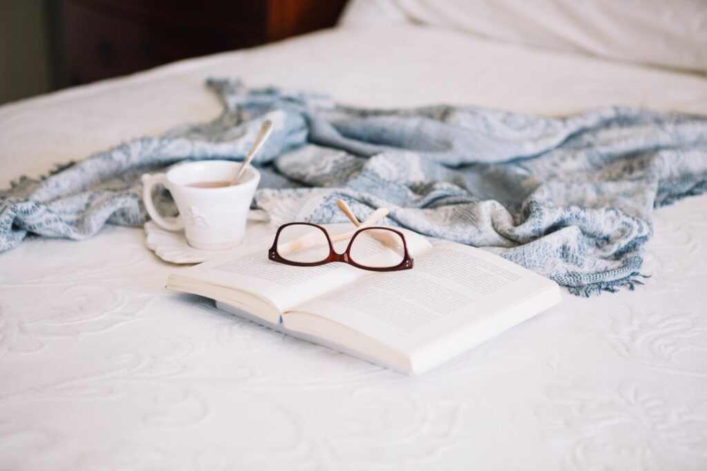 The Sunday morning routine step of journaling to clear your mind for the week ahead.